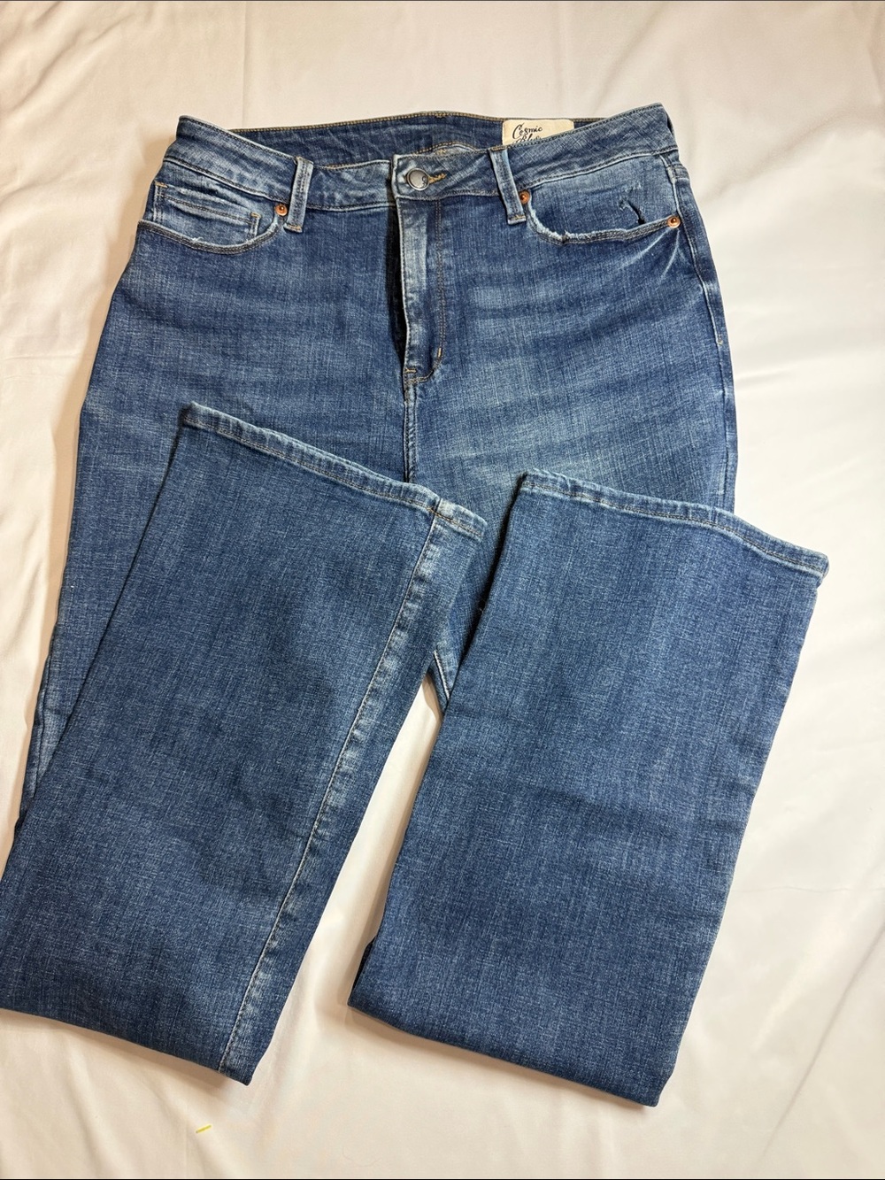 Cosmic Blue Love Classic Blue Wide-Leg Jeans - Womens